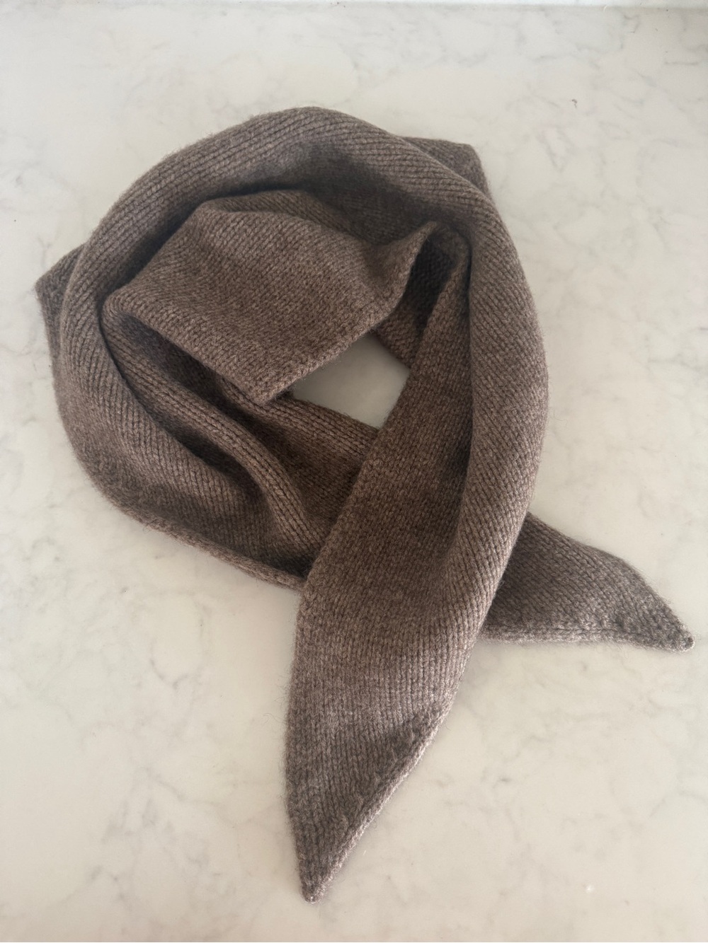 Sezane Triangle Eli Scarf Dark Taupe